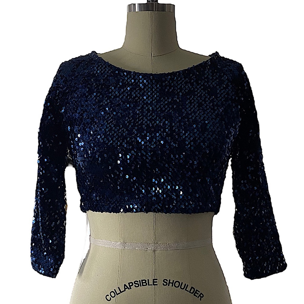 Cropped Sequined Top, Forever21, Sz Sm
